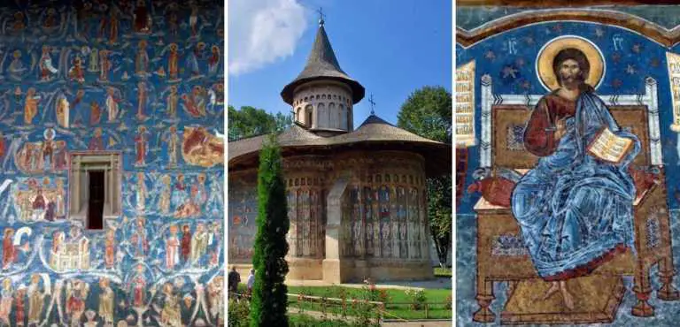 Manastirea Voronet – cea mai faimoasa cladire a lui Stefan cel Mare, monument inclus pe lista patrimoniului mondial UNESCO.