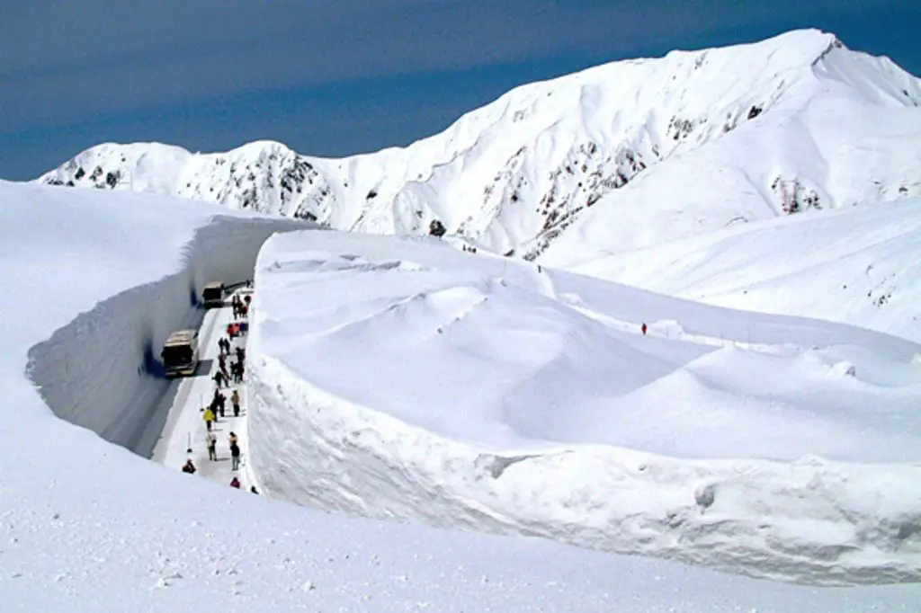 Tateyama Kurobe. Un traseu alpin cu nameti de 20 de metri
