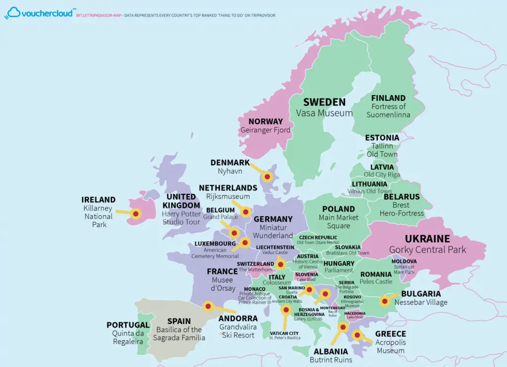 Harta turistica a lumii